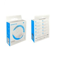 Компактный повербанк - Borofone 5000mAh - 1USB/Type-C 2A - быстрая зарядка - белый