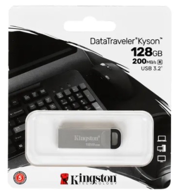 3.0/3.2 USB флеш накопитель Kingston DataTraveler Kyson 128GB (DTKN/128GB) металлическии 3.0/3.2 USB флеш накопитель Kingston DataTraveler Kyson 128GB (DTKN/128GB) металлическии