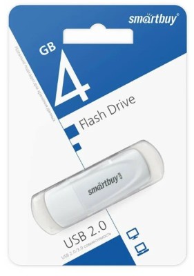 USB флеш накопитель Smartbuy 4GB Scout (SB004GB2SCW) белый USB флеш накопитель Smartbuy 4GB Scout (SB004GB2SCW) белый
