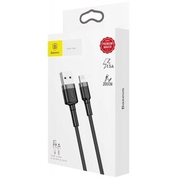 Usb Кабель-зарядка Lightning Baseus Cafule 1м (CALKLF-BG1) чёрно-серебристый Usb Кабель-зарядка Lightning Baseus Cafule 1м (CALKLF-BG1) чёрно-серебристый