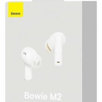 Мобильная Bluetooth-гарнитура Baseus Bowie M2 BT5.2/40mAh (400mAh)/5ч/ANC (NGTW140002) белая