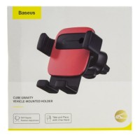 Держатель в автомобиль в воздуховод Baseus Cube Gravity (SUYL-FK09) красный