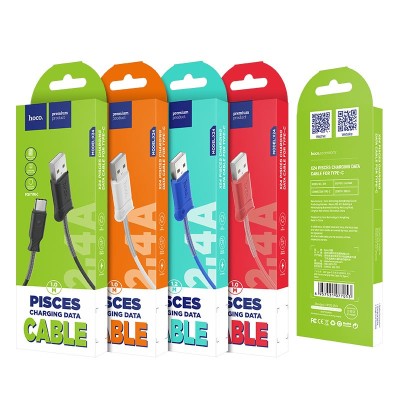 Usb Кабель-зарядка Type-C Hoco X24 Pisces 3A 1м силиконовый красный Usb Кабель-зарядка Type-C Hoco X24 Pisces 3A 1м силиконовый красный