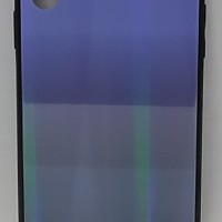 Накладка для i-Phone XS Max силикон со стеклом разноцветный