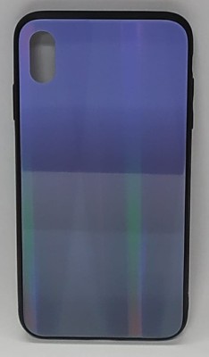 Накладка для i-Phone XS Max силикон со стеклом разноцветный Накладка для i-Phone XS Max силикон со стеклом разноцветный