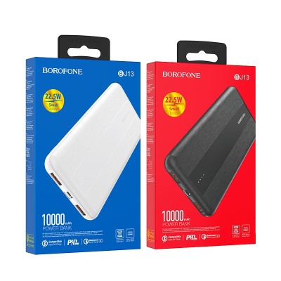 Powerbank Borofone BJ13 10000mAh 2USB/1C 3A 22.5W с индикатором белый Powerbank Borofone BJ13 10000mAh 2USB/1C 3A 22.5W с индикатором белый