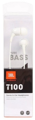 Наушники с микрофоном JBL T100 1.2м белые Наушники с микрофоном JBL T100 1.2м белые