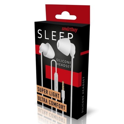 Наушники с микрофоном Smartbuy Sleep, белые, в коробке (SBH-910) Наушники с микрофоном Smartbuy Sleep, белые, в коробке (SBH-910)