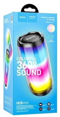 Bluetooth колонка Hoco Colorful TWS Speaker HC8 BT5.0/1800mAh/4ч/10Вт/TF/FM/USB/AUX черная Bluetooth колонка Hoco Colorful TWS Speaker HC8 BT5.0/1800mAh/4ч/10Вт/TF/FM/USB/AUX черная