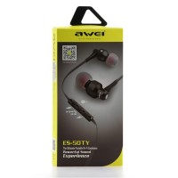 Стереонаушники AWEI с микрофоном ES-50TY черный