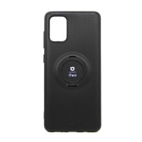Чехол-накладка для Xiaomi Redmi Note 10 Pro силикон iface с держателем чёрный