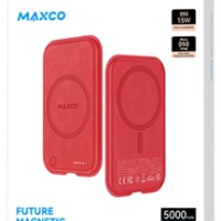 Powerbank с беспроводной зарядкой MagSafe Maxco MP26 5000mAh 15W красный