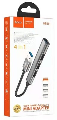 USB 3.0 хаб Hoco HB26 4 порта 3 USB2.0/1 USB3.0 серебристый USB 3.0 хаб Hoco HB26 4 порта 3 USB2.0/1 USB3.0 серебристый