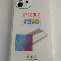 Чехол-накладка силикон i-Phone 12 Pro прозрачный противоударный с закрытой камерой тех.пак