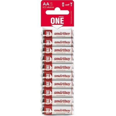 Батарейка алкалиновая Smartbuy ONE LR6/10B (300/600)  SOBA-2A10B-Eco Батарейка алкалиновая Smartbuy ONE LR6/10B (300/600)  SOBA-2A10B-Eco