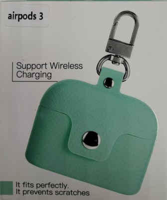 Силиконовый чехол для AirPods 3 с кнопкой и карабином бирюзовый Силиконовый чехол для AirPods 3 с кнопкой и карабином бирюзовый