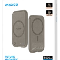 Powerbank с беспроводной зарядкой MagSafe Maxco MP26 5000mAh 15W серый