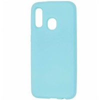 Накладка для Samsung Galaxy A40 Silicone cover голубая