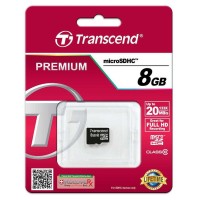 micro SDHC карта памяти Transcend 8GB Class 10 UHS-I (без адаптера)