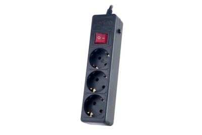 Сетевой фильтр Perfeo Power+ (PF-PP-3/1,8-B) 1.8м/3 розетки черный Сетевой фильтр Perfeo Power+ (PF-PP-3/1,8-B) 1.8м/3 розетки черный