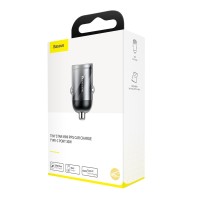 Автомобильное заряд. устр. Baseus Tiny Star Mini 1C 30W VCHX-B0G серое