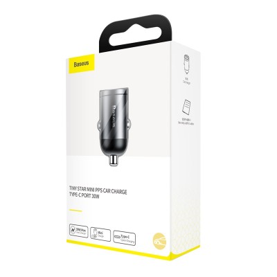 Автомобильное заряд. устр. Baseus Tiny Star Mini 1C 30W VCHX-B0G серое Автомобильное заряд. устр. Baseus Tiny Star Mini 1C 30W VCHX-B0G серое