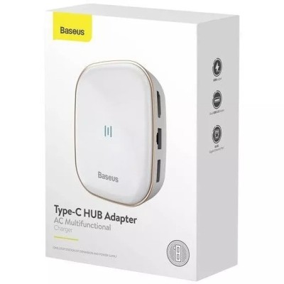 USB хаб Baseus AC Multifunctional 2USB/1C/HD 4K/SD/TF/RJ45 CAHUB-AC02 белый USB хаб Baseus AC Multifunctional 2USB/1C/HD 4K/SD/TF/RJ45 CAHUB-AC02 белый