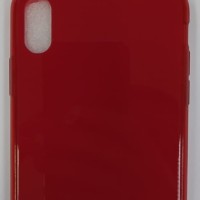 Накладка для i-Phone XS MAX силикон со стеклом с ушами разноцветный