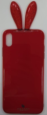 Накладка для i-Phone XS MAX силикон со стеклом с ушами разноцветный Накладка для i-Phone XS MAX силикон со стеклом с ушами разноцветный