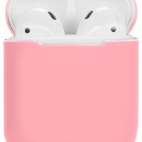 Силиконовый чехол для AirPods розовый