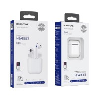 Беспроводные наушники TWS Borofone BE30 Plus BT5.0/35mAh/3.5ч белые