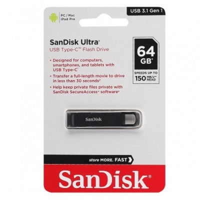 USB-C флеш накопитель SanDisk CZ460 Ultra Type-C 64GB (SDCZ460-064G-G46) USB-C флеш накопитель SanDisk CZ460 Ultra Type-C 64GB (SDCZ460-064G-G46)