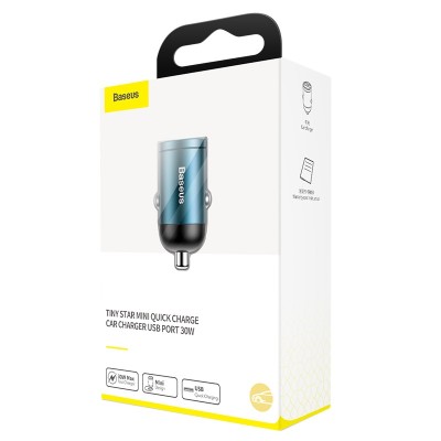 Автомобильное заряд. устр. Baseus Tiny Star Mini 1С 30W (VCHX-A03) синее Автомобильное заряд. устр. Baseus Tiny Star Mini 1С 30W (VCHX-A03) синее