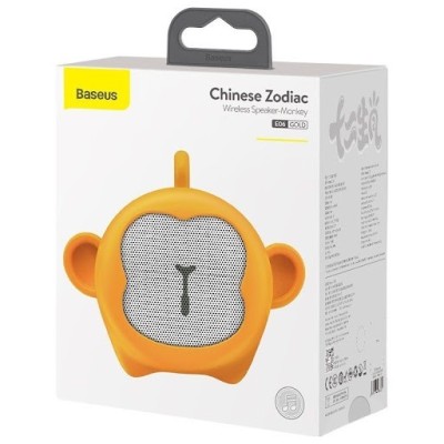 Bluetooth колонка Baseus Monkey E06 IP55 V5.0 (NGE06-B0Y) золотая Bluetooth колонка Baseus Monkey E06 IP55 V5.0 (NGE06-B0Y) золотая