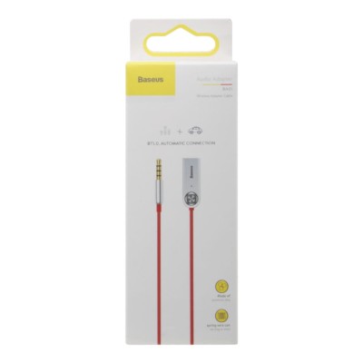 Адаптер Baseus AUX Car Wireless Receive BT5.0 (CABA01-09) красный Адаптер Baseus AUX Car Wireless Receive BT5.0 (CABA01-09) красный