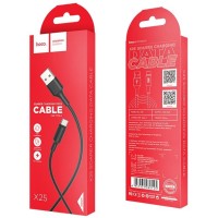 Usb Кабель-зарядка Type-C Hoco X25 Soarer 3A 1м силиконовый черный
