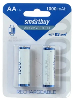 Аккумулятор NiMh Smartbuy AA/2BL 1000 mAh (24/240) (SBBR-2A02BL1000) Аккумулятор NiMh Smartbuy AA/2BL 1000 mAh (24/240) (SBBR-2A02BL1000)