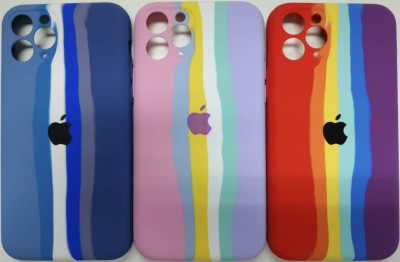 Накладка для i-Phone 11 Pro силикон матовый радужный разноцветный Накладка для i-Phone 11 Pro силикон матовый радужный разноцветный