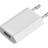 Сетевое зар. устр. для i-Phone 1A Европейский плоское белое под оригинал AAA (OEM) Foxccon белое