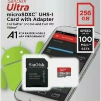 micro SDXC карта памяти SanDisk 256GB Class10 UHS-1 Ultra Android 100MB/s с ад. (SDSQUAR-256G-GN6MA)
