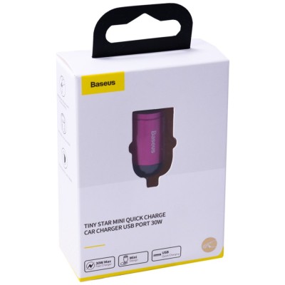Автомобильное заряд. устр. Baseus Tiny Star Mini 1USB 30W VCHX-A04 малиновое Автомобильное заряд. устр. Baseus Tiny Star Mini 1USB 30W VCHX-A04 малиновое