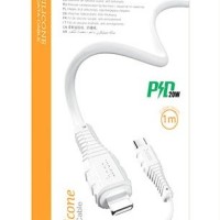 Usb Кабель-зарядка Type-C на Lightning Hoco X67 Nano 20W 1м мягкий силиконовый белый