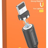 Usb Кабель-зарядка магнитный Lightning Borofone BX41 Amiable 2.4A 1м силиконовый черный