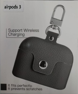 Силиконовый чехол для AirPods 3 с кнопкой и карабином серый Силиконовый чехол для AirPods 3 с кнопкой и карабином серый