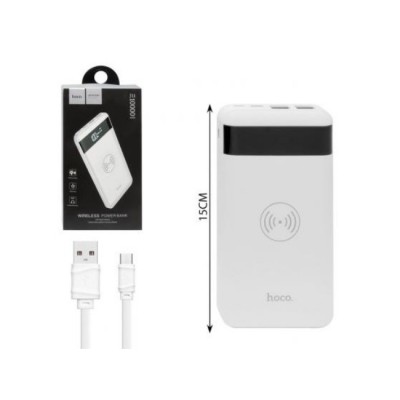 Powerbank с беспроводной зарядкой Hoco J11 10000mAh 2USB белый Powerbank с беспроводной зарядкой Hoco J11 10000mAh 2USB белый