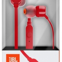 Наушники с микрофоном JBL T110 1.2м красные