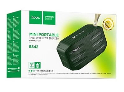 Bluetooth колонка Hoco BS42 BT5.0/500mAh/2ч/5Вт/TF зеленая Bluetooth колонка Hoco BS42 BT5.0/500mAh/2ч/5Вт/TF зеленая