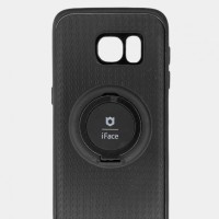 Чехол-накладка для Samsung Galaxy S7 силикон iface с держателем черный