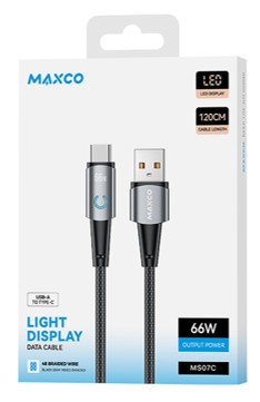 Usb Кабель-зарядка Type-C Maxco MS07C 66W 1.2м черный Usb Кабель-зарядка Type-C Maxco MS07C 66W 1.2м черный
