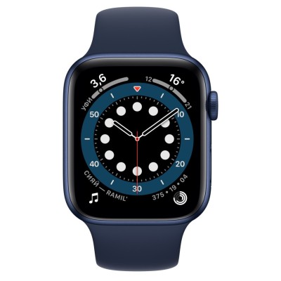 Apple Watch Series 6 GPS 40мм Aluminum Case with Sport Band, синий/темный ультрамарин Apple Watch Series 6 GPS 40мм Aluminum Case with Sport Band, синий/темный ультрамарин